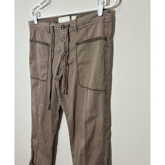 Anthropologie Hei Hei Women’s Pants Size 28 Brown Zipper Stretch Pockets - Picture 12 of 15
